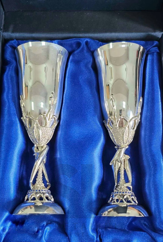 Набір срібних келихів “Морський”